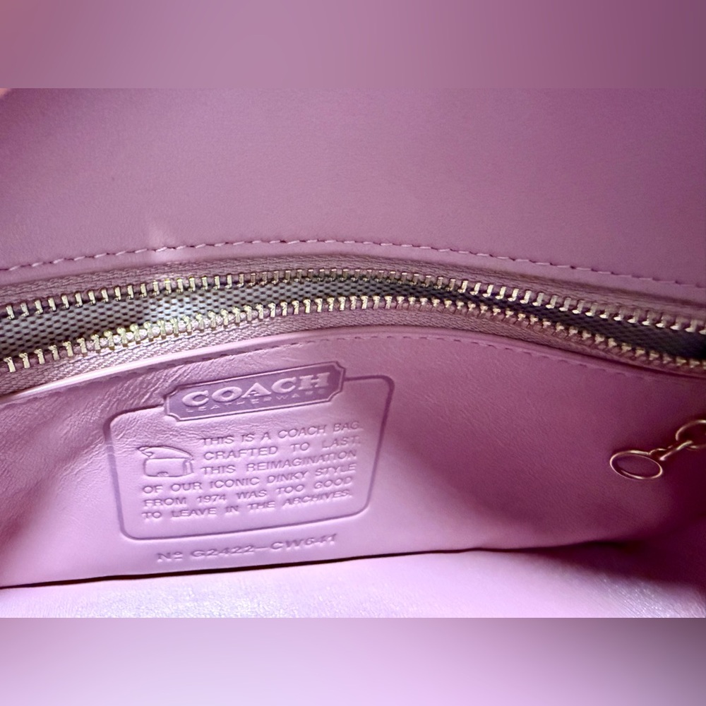 Coach NWT Dinky Shoulder Bag In True Pink CW641 - Picture 8 of 16